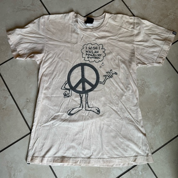 Insight Other - Insight “I wish I was an anarchy symbol” T-Shirt - Tan